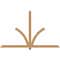 Ekena Millwork Redmond Smooth Timber Gable Bracket, Western Red Cedar, 84"W x 53"H x 1 1/2"D x 3 1/2"F, 15/12 Pitch GBW084X53X0204RED00SWR - alternate 1